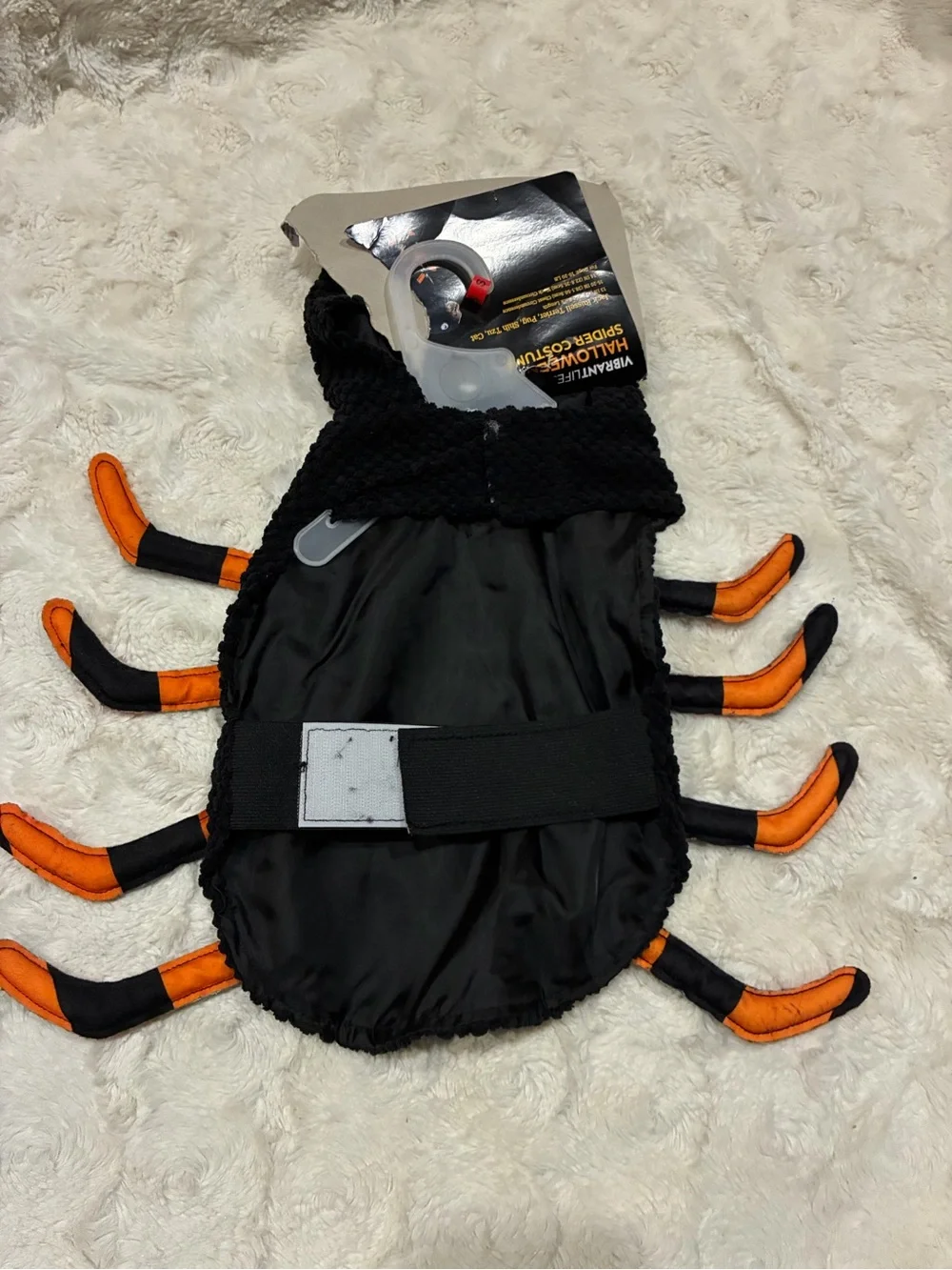 Vibrant Black and Orange Spider Hoodie Costume